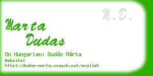 marta dudas business card
