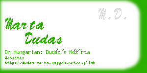 marta dudas business card